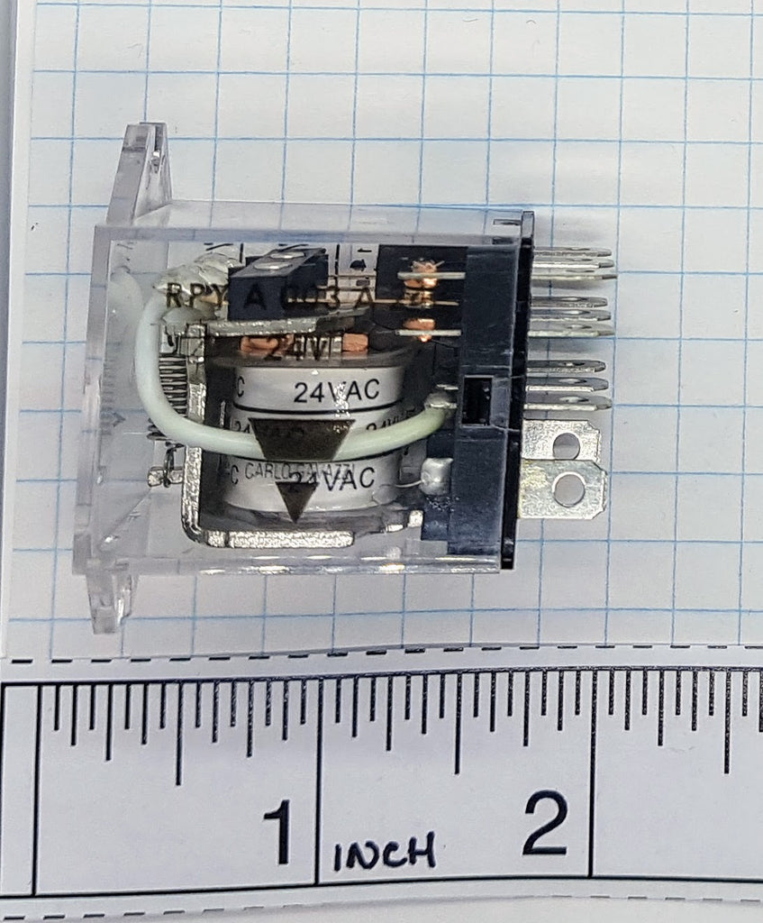 Carlo Relay, 3 Pole, 11 Pin, 24VAC, 70mA, Flange Mount