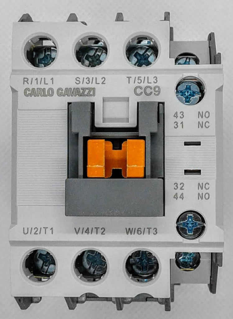Carlo Contactor, 9A, 120v, 3ph, Screw, 1NO 1NC Aux