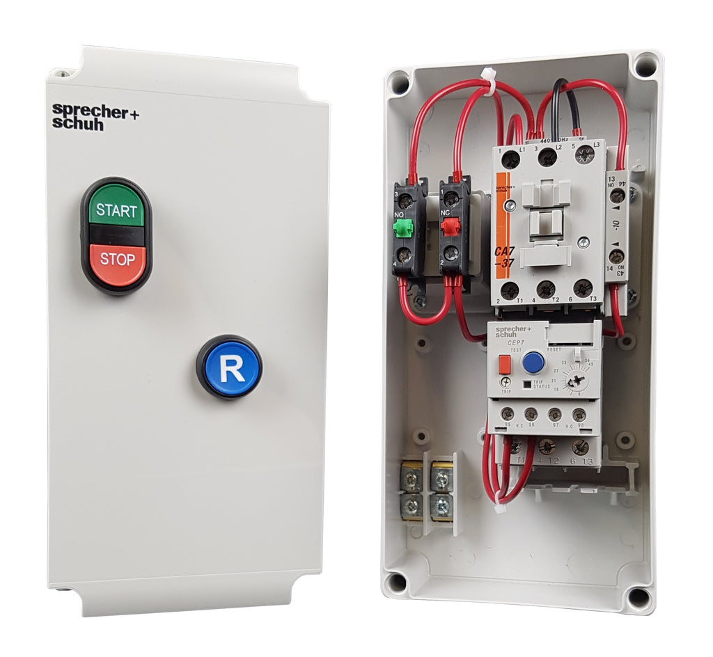 10HP Motor Starter, 240V, Three Phase, 11-55 Amp OL, Start Stop Reset Buttons