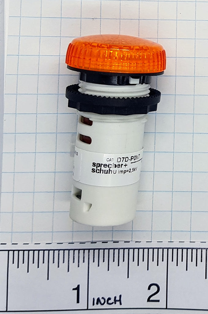 S+S LED Pilot Light & Lens, Amber, 240V AC – Electram