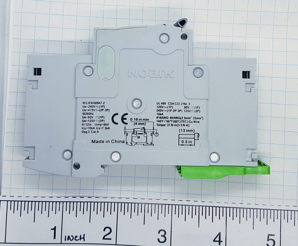 Noark Breaker, 1 Pole, 2 Amp, 250v Rated