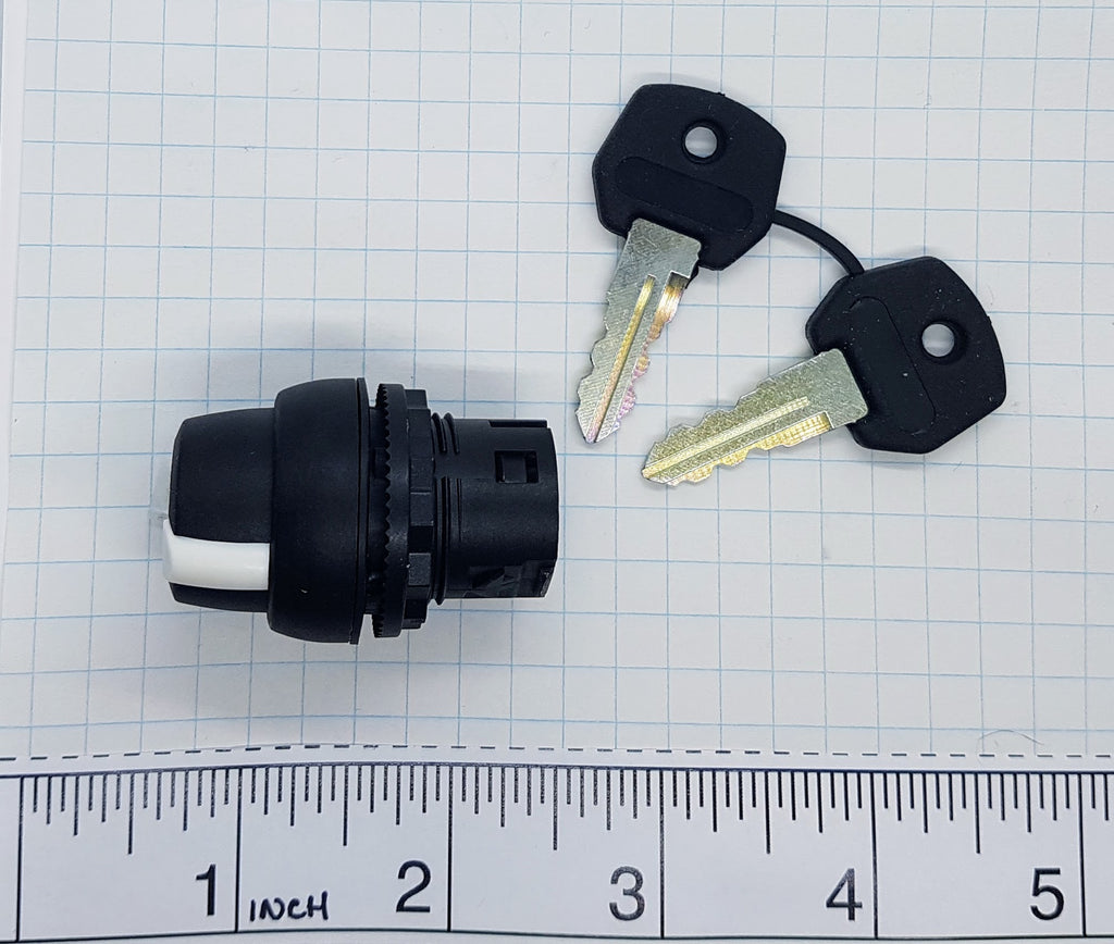 S+S Selector Switch w/ Key, 2-Position Maintained