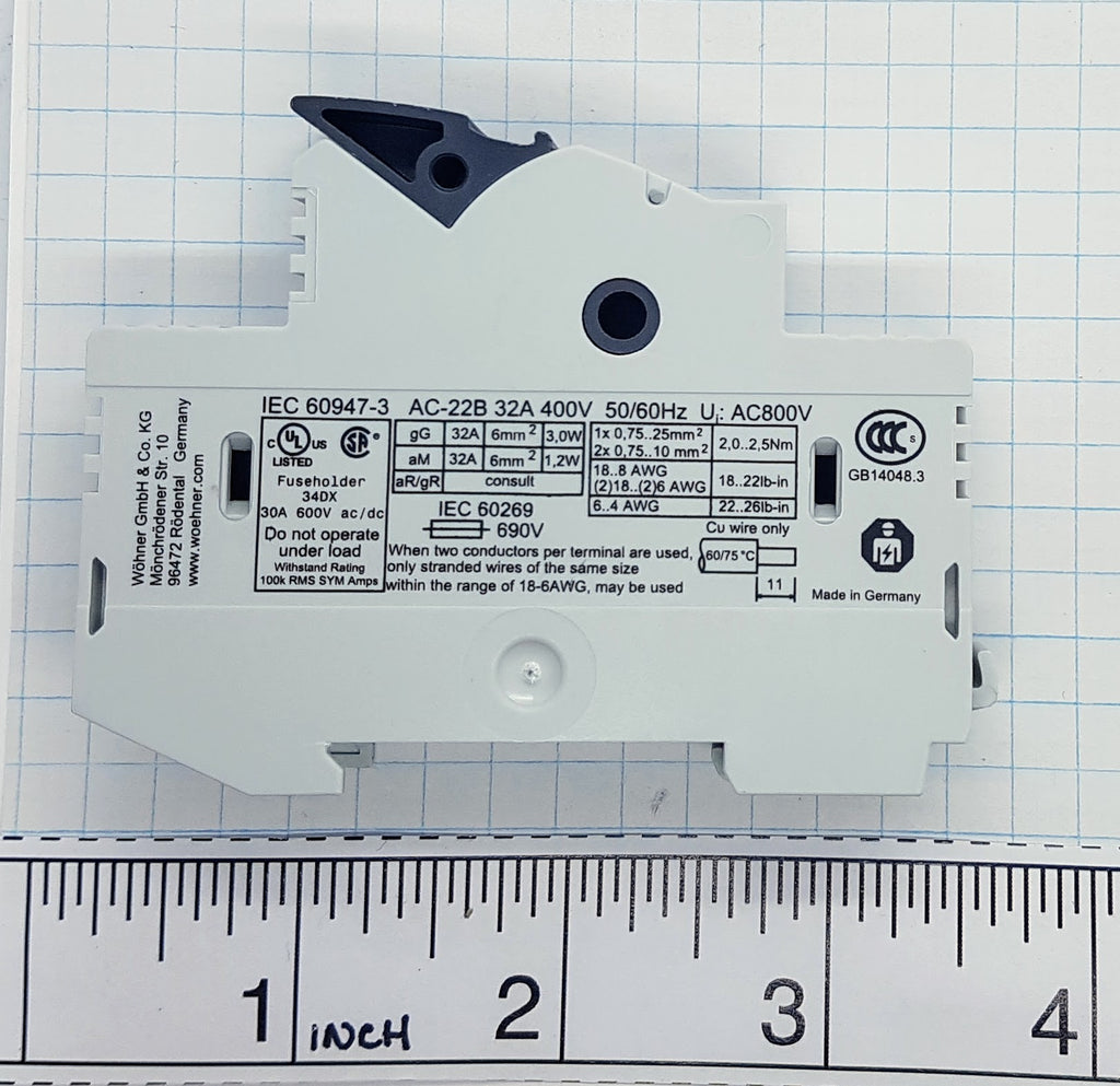 S+S Fuse Holder, Midget, 1-Pole, FH8-1PM30 - 31110