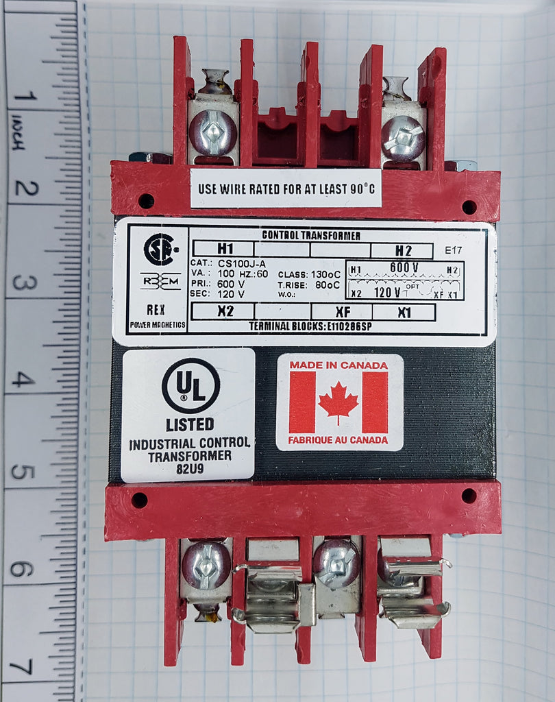 Rex Control Transformer - 100VA, 600/120v