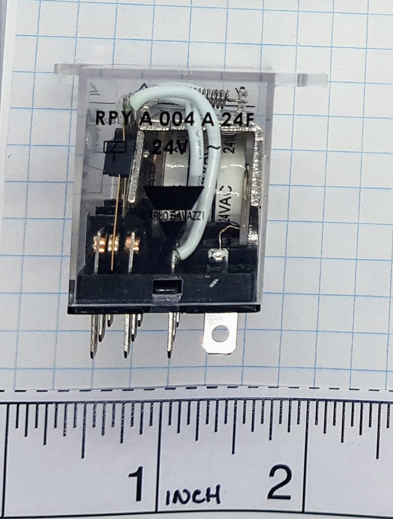 Carlo Relay, 4 Pole, 14 Pin, 24VAC, 85mA, Flange Mount