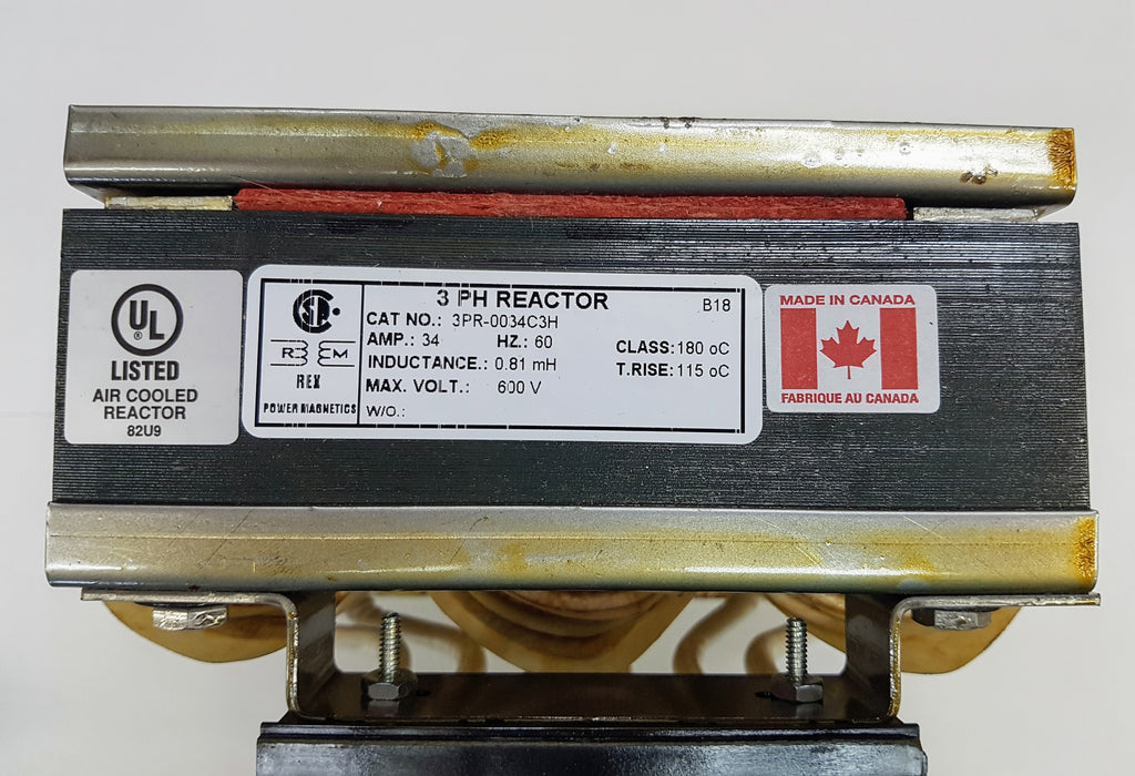 Rex Reactor - 3% - 34 Amps in a NEMA 1 enclosure (9.5" x 7" x 8" Tall)