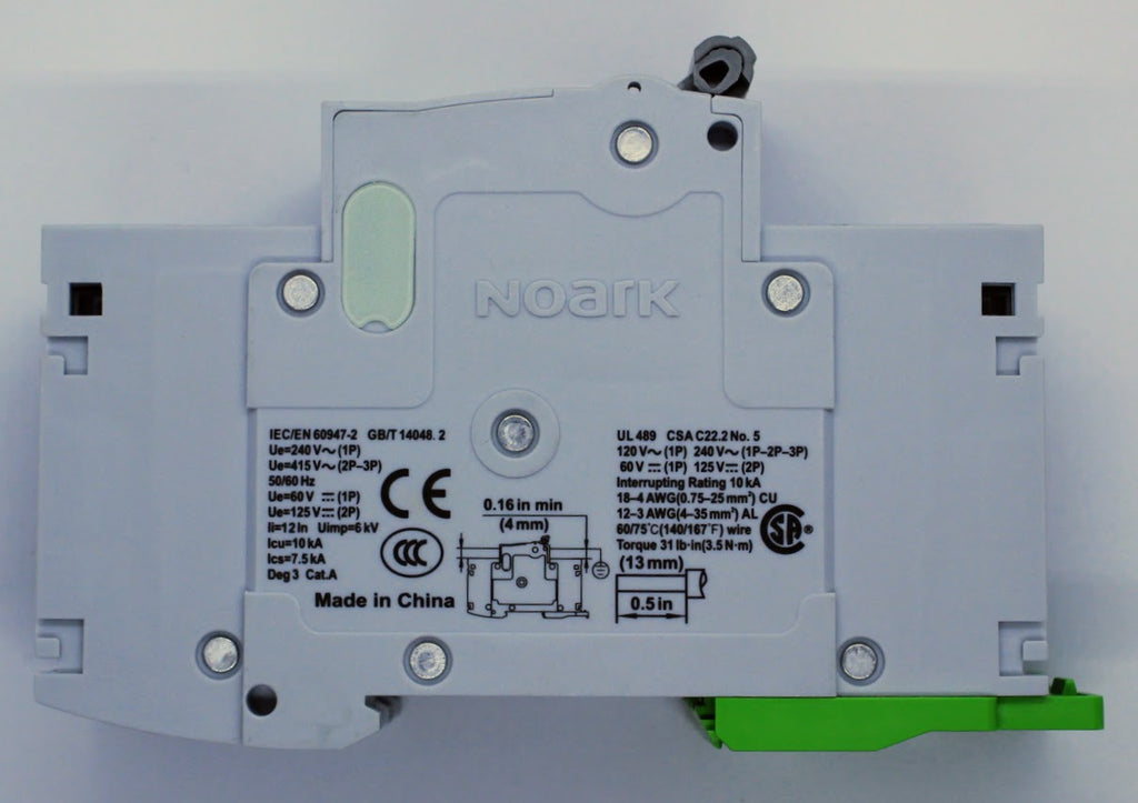 Noark Breaker, 2 Pole, 40 Amp, 240VAC/ 125VDC Rated