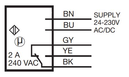 Prox Sensor - Capacitive - 4..12mm Sensing Dist. - 24..240VAC/VDC Supply