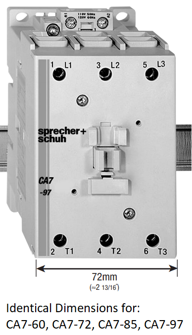 S+S Contactor 60A, 120VAC Coil, 1NO Aux Contact – Electram