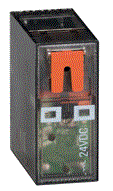 2 Pole - 24vdc MINIATURE RELAY WITH LED STATE INDICATOR AND MECHANICAL ACTUATOR