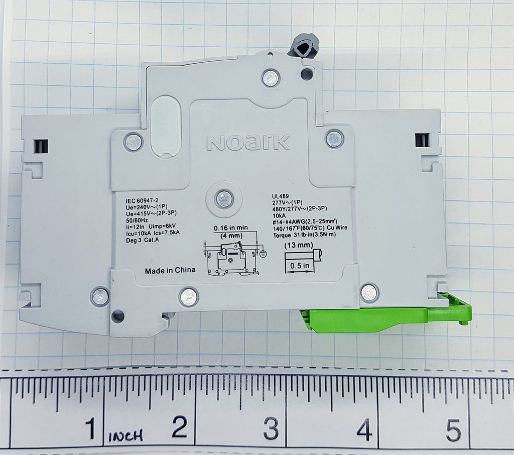 Noark Breaker, 2 Pole, 10 Amp, 250VAC/60VDC Rated