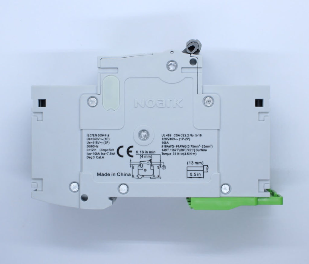 Noark Breaker, 2 Pole, 50 Amp, 250VAC/60VDC Rated