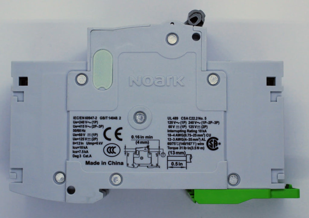 Noark Breaker, 2 Pole, 40 Amp, 250VAC/60VDC Rated