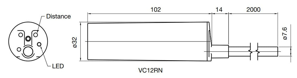 Prox Sensor - Capacitive - 4..12mm Sensing Dist. - 24..240VAC/VDC Supply