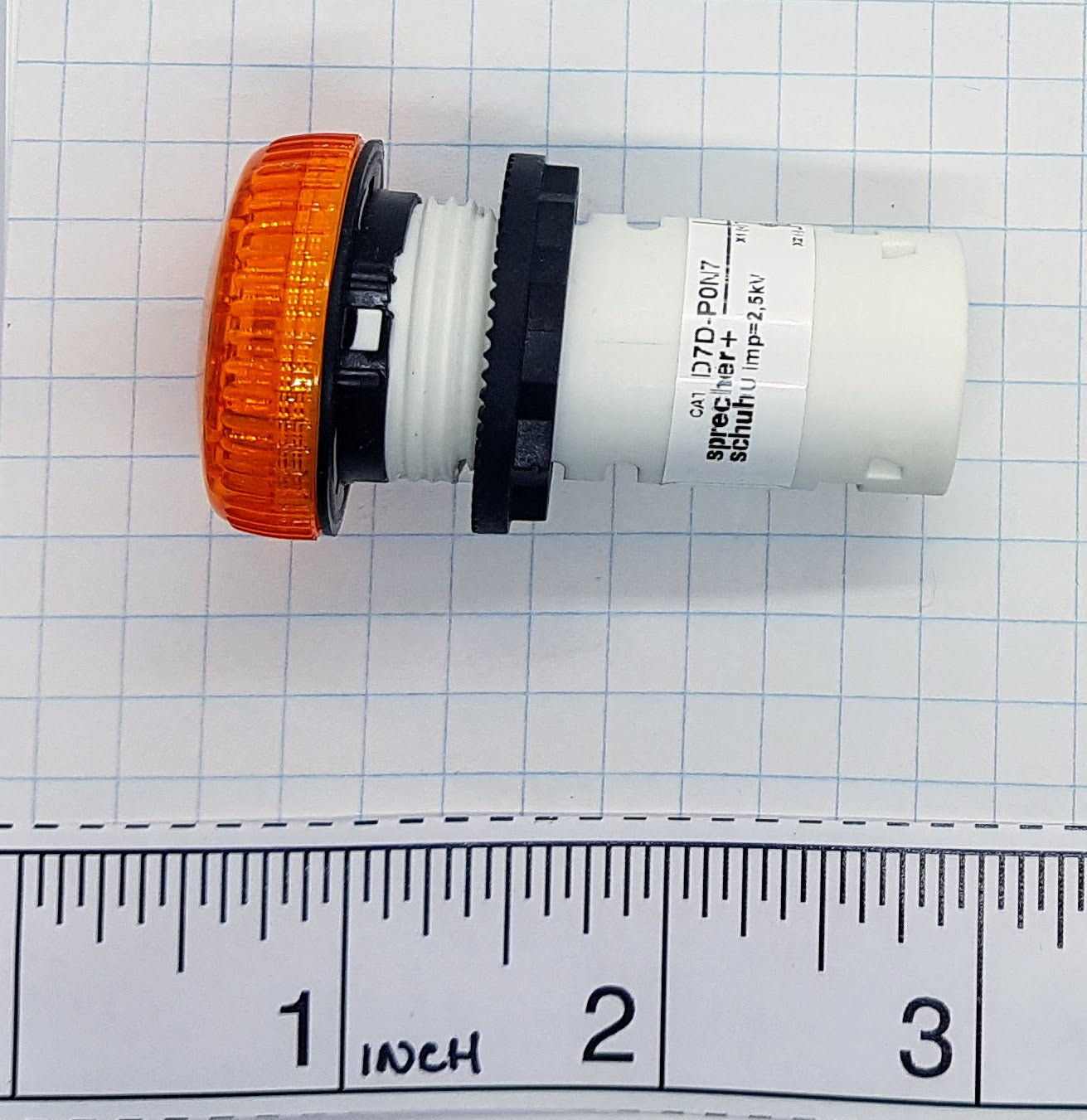 S+S LED Pilot Light & Lens, Amber, 240V AC – Electram