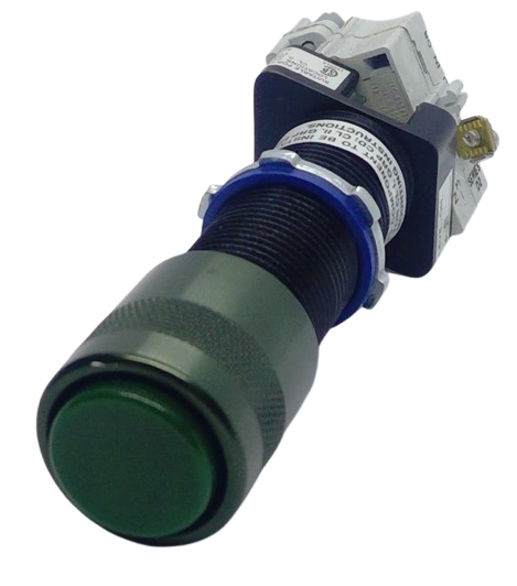 600v Explosion Proof Momentary Pushbutton (Green) w/ NO Contact Block