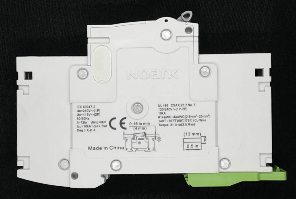 Noark Breaker, 1 Pole, 1 Amp, 240VAC/60VDC Rated