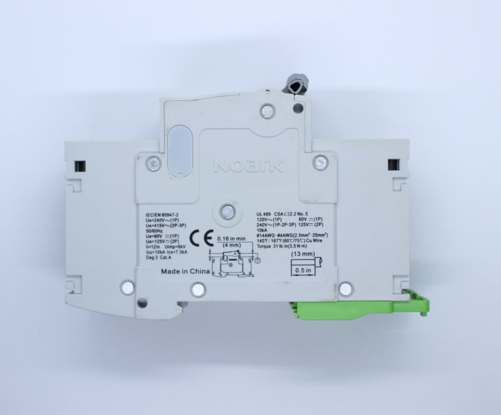 Noark Breaker, 2 Pole, 6 Amp, 240VAC/ 125VDC Rated