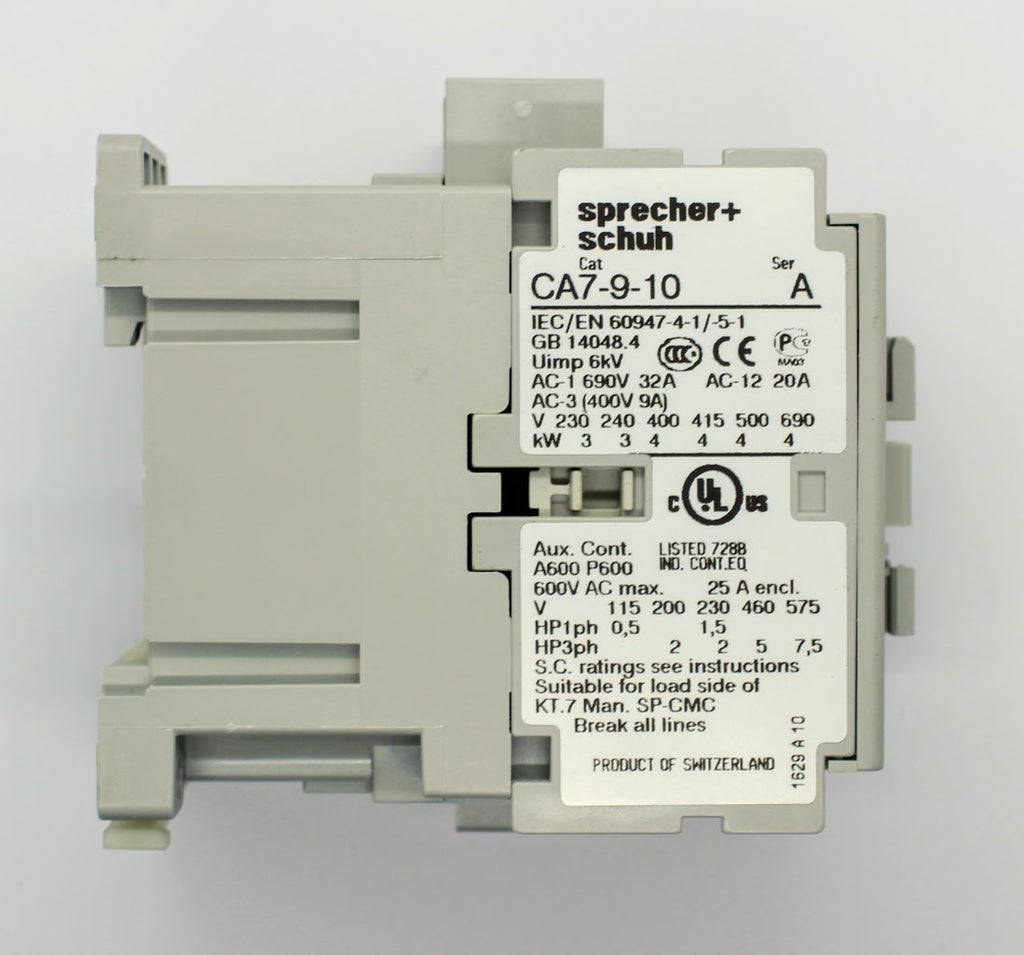 S+S Contactor 9A, 380VAC Coil, 1NO Aux Contact