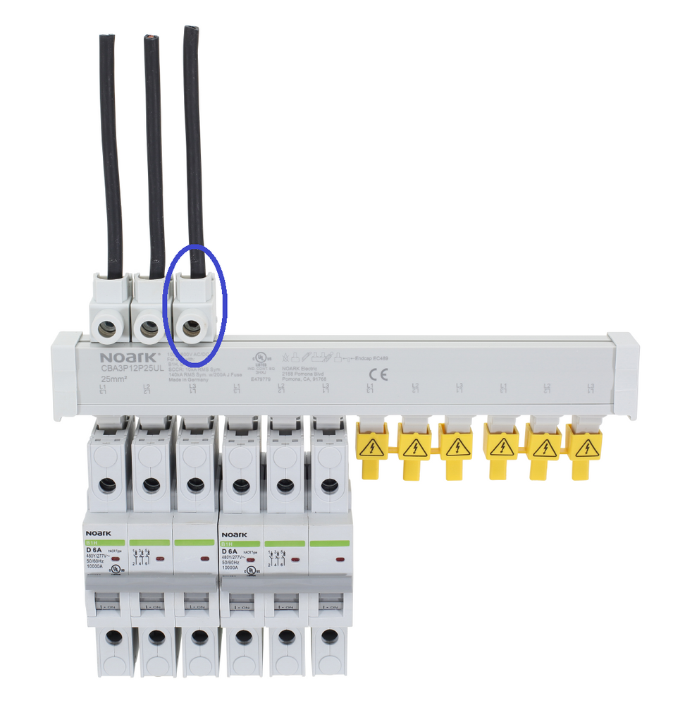 Noark Busbar Top Feed Connector