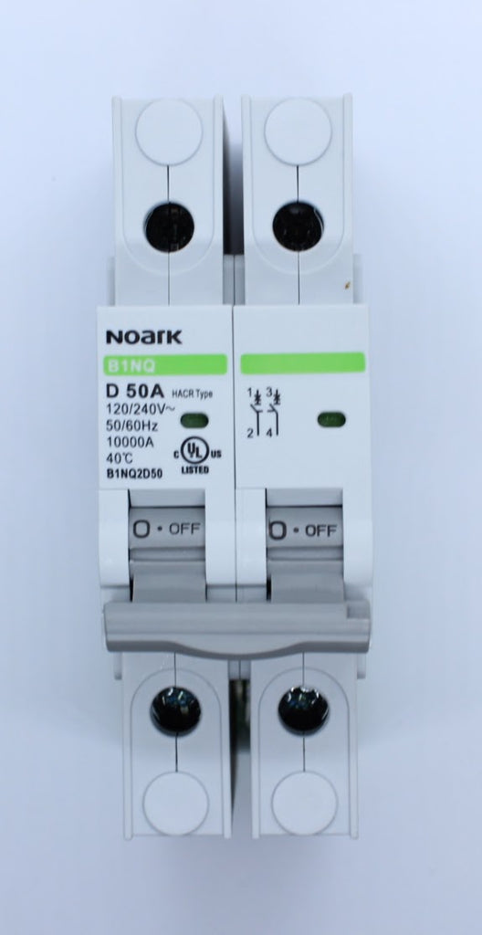 Noark Breaker, 2 Pole, 50 Amp, 240VAC/ 125VDC Rated