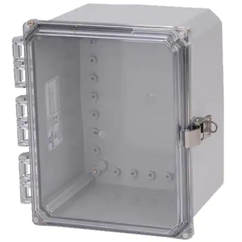 Integra 10"x8"x6", NEMA 4-4X-12, Flanged Feet, Clear Hinged Door