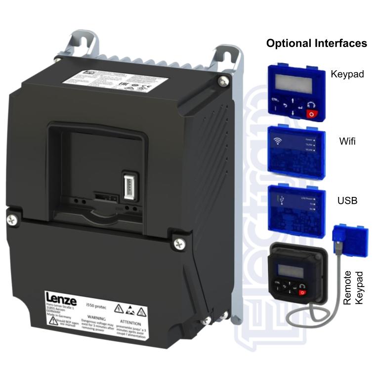 Lenze Protec VFD - 1HP - 240v - 1 or 3 phase input - NEMA1 - Keypad included