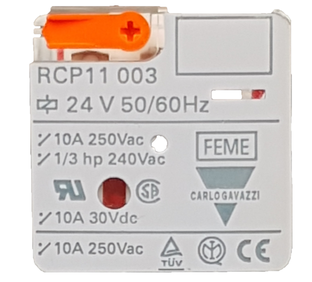 Carlo Relay, 3 Pole, 11 Pin, 10 amp, 24VAC - 1/3HP@240v - replaces RCI003A24V