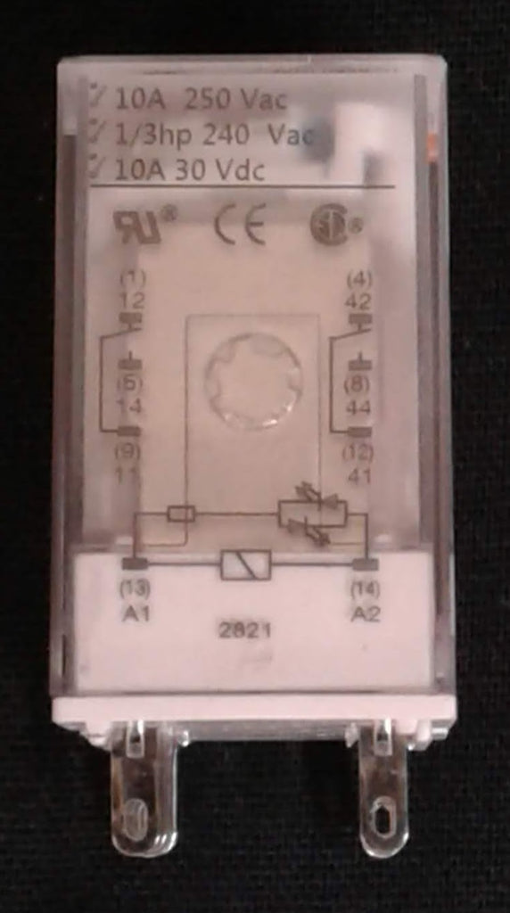 Carlo Relay, 2 Pole, 8 Pin, 10A, 24VAC  -  Being replaced by RMIA21024VAC