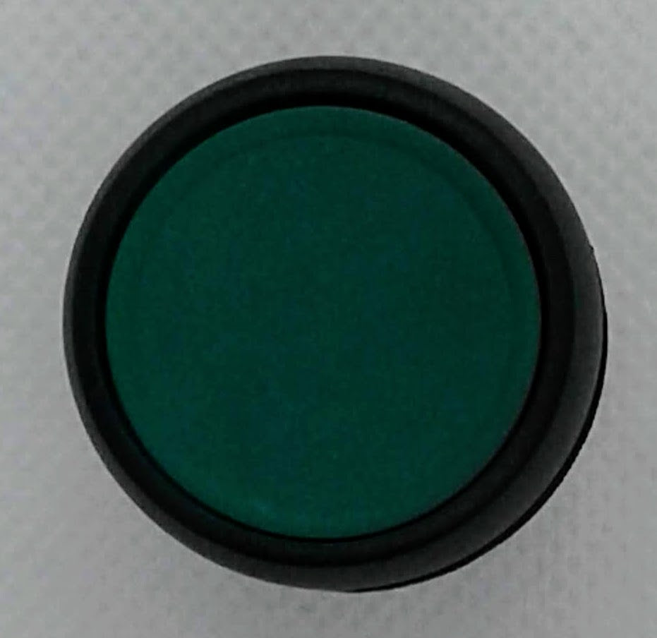 S+S Push Button, Green, Plastic, Flush