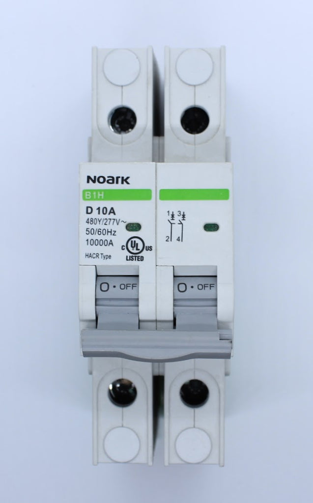 Noark Breaker, 2 Pole, 10 Amp, 480y/277v Rated
