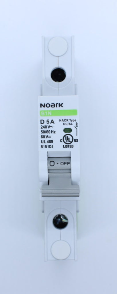 Noark Breaker, 1 Pole, 5 Amp, 250VAC/60VDC Rated