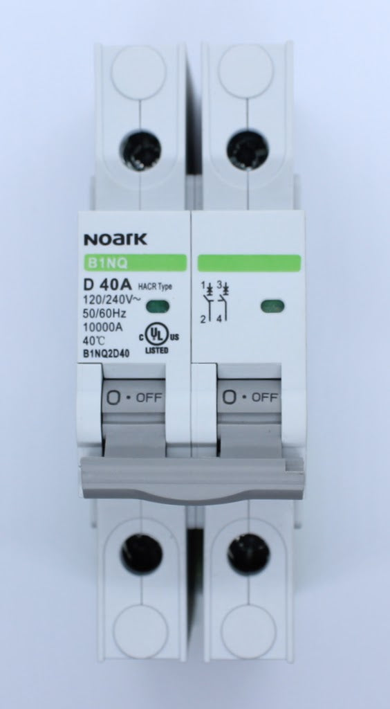 Noark Breaker, 2 Pole, 40 Amp, 250v Rated