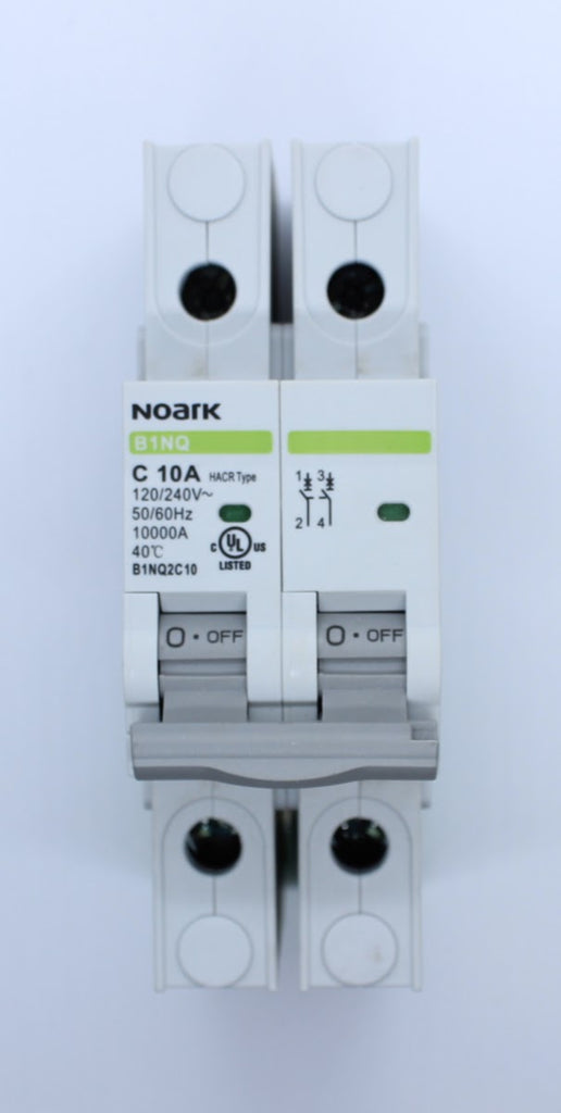 Noark Breaker, 2 Pole, 10 Amp, 120/240v Rated