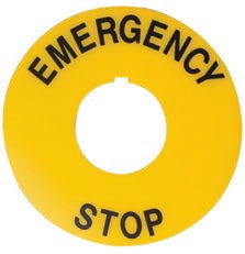 S+S Legend Plate - "Emergency Stop"