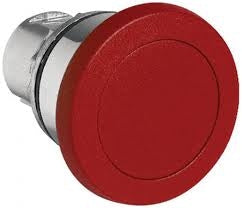 S+S Push Button, Red, Mushroom, Momentary, Metal, 40mm Top
