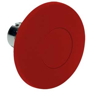 S+S Push Button, Red, Mushroom, Momentary, Metal, 60mm Top