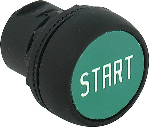 S+S Push Button, Green, Plastic, Flush, "Start"