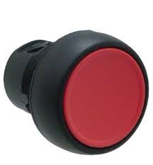 S+S Push Button, Red, Plastic, Flush