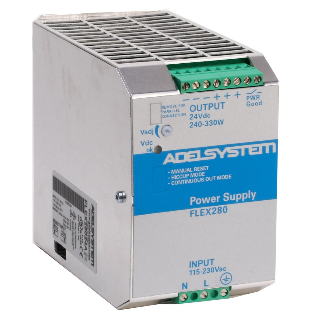 Adel Systems Power Supply - Input 115-230VAC - Output 24VDC, 14A, 280W @ 40C, IP20