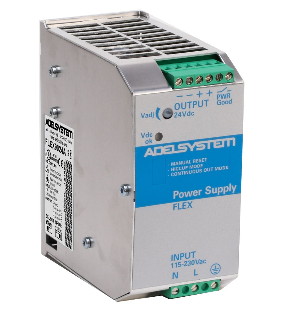 Adel Systems Power Supply - Input 115-230VAC - Output 24VDC, 5A, 90W @ 40C, IP20