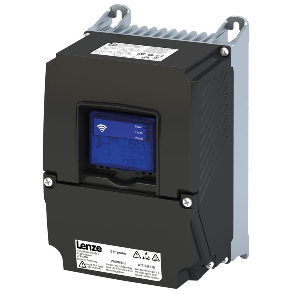 Lenze Protec VFD - 0.75HP - 240v - 1 or 3 phase input - NEMA1 - WLAN module - IO-Link